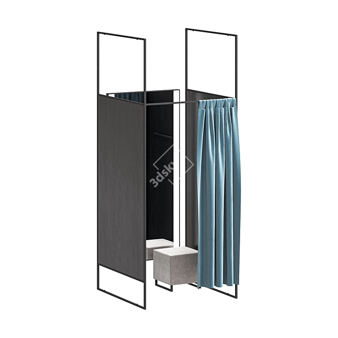 Fitting Room Cubicles 3D model image 3