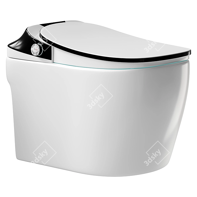 Smart Tankless Floor-Mounted Toilet 3D model image 1