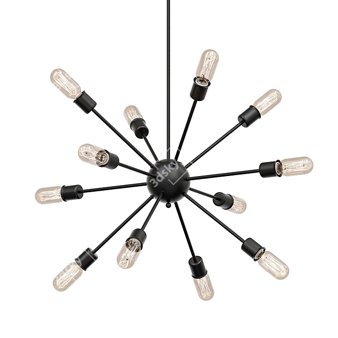 Satellite 12 Pendant Chandelier 3D model image 1