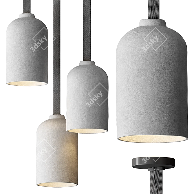 Sleek KORA Pendant Lamp 3D model image 1