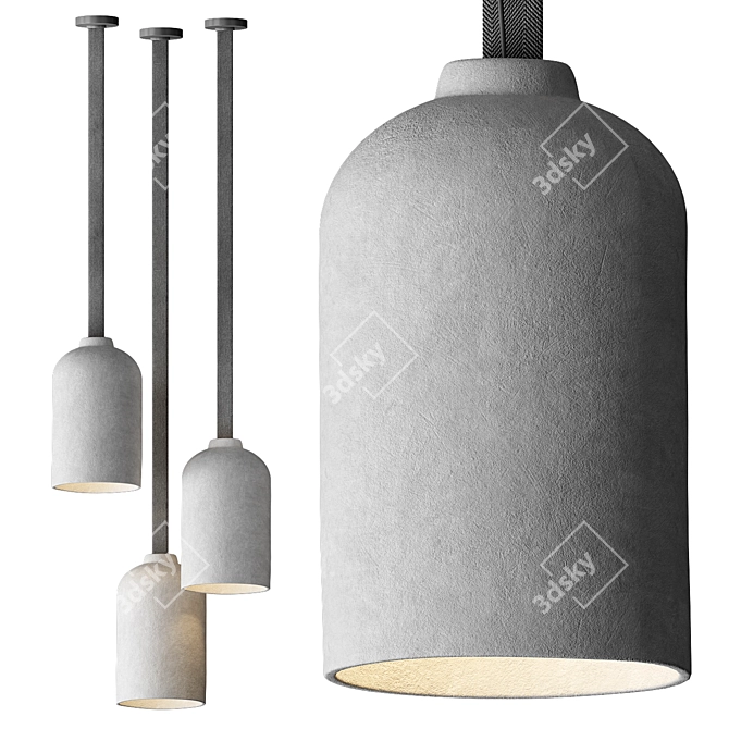 Sleek KORA Pendant Lamp 3D model image 2