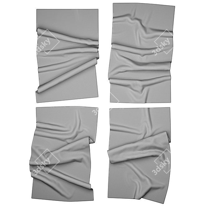 Fabric-like Wall Panel in Two Colors 3D model image 6