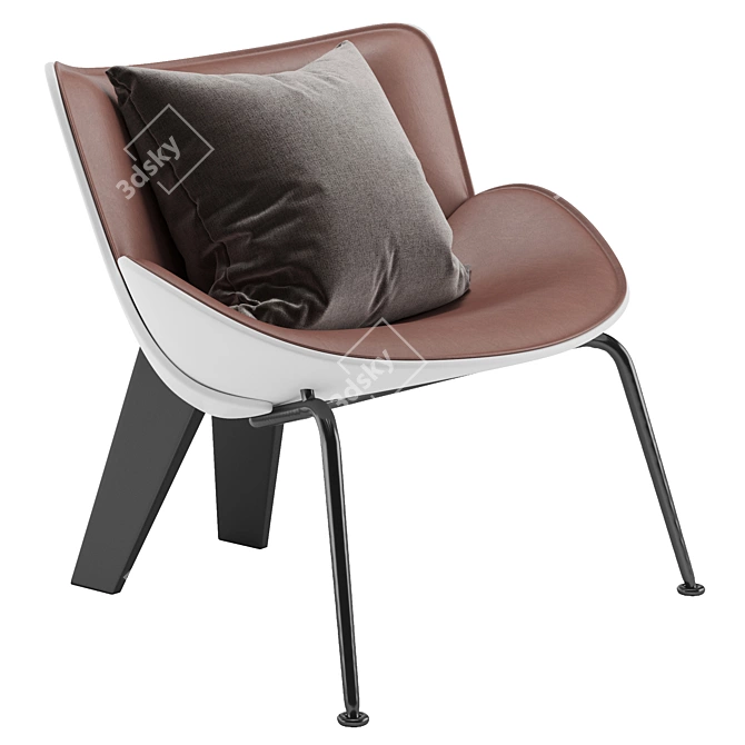 Modern B&B Italia Armchair Design 3D model image 1