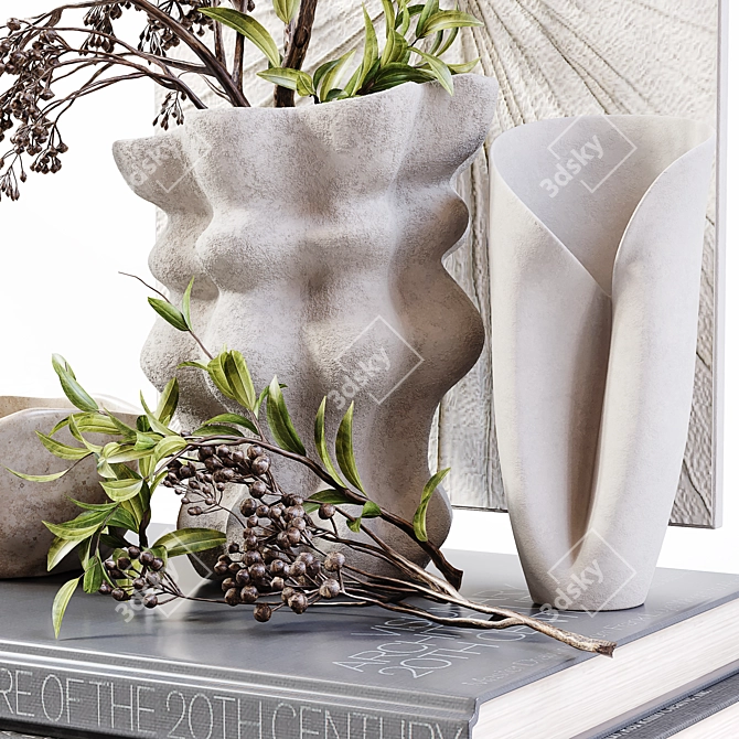 Detailed 3D Decor Set 3D model image 4