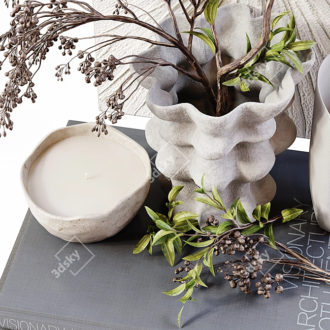 Detailed 3D Decor Set 3D model image 5