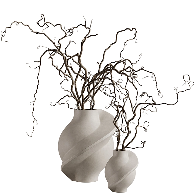 Louise Roe Pirout Vase with Branches 3D model image 1