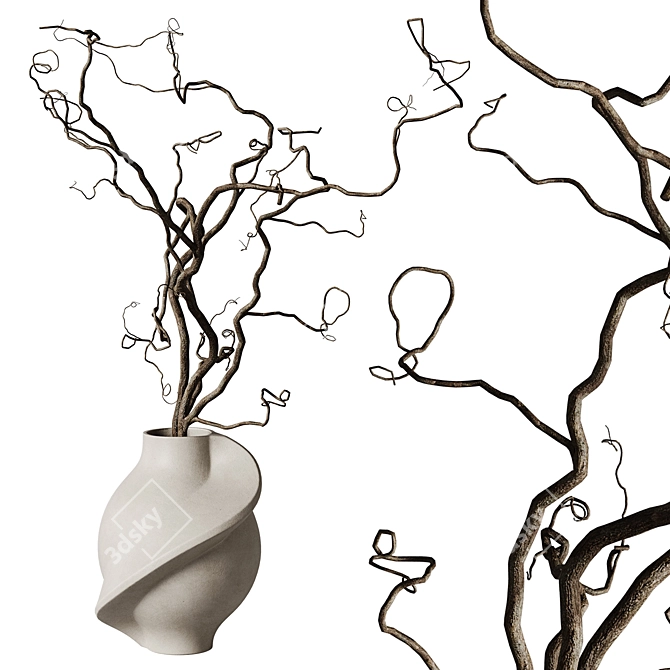 Louise Roe Pirout Vase with Branches 3D model image 2