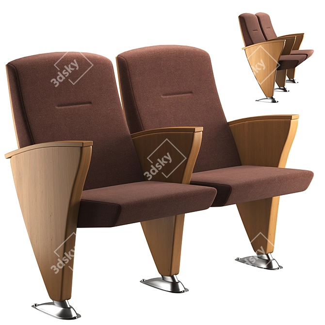 Eidos Side Evo Auditorium Armchair 3D model image 1