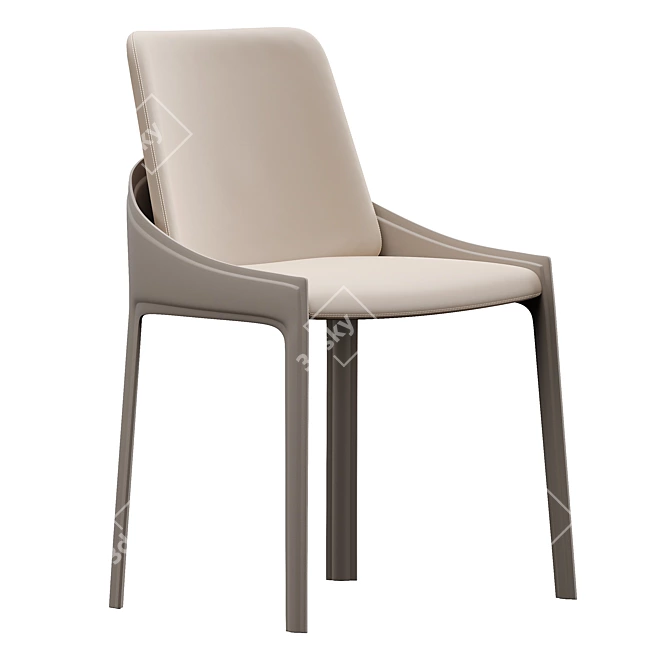Modern Elegant Chair with Textured Design 3D model image 2