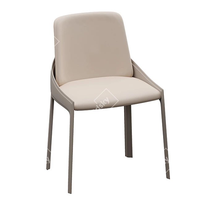 Modern Elegant Chair with Textured Design 3D model image 4