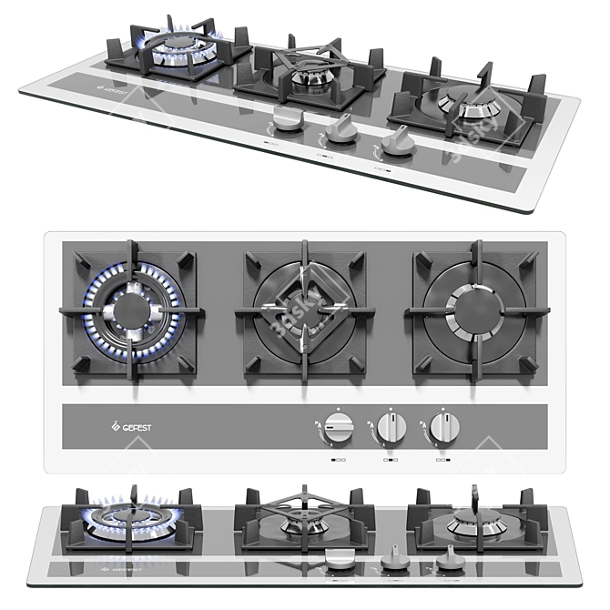 Modern Gefest Kitchen Appliance Set 3D model image 6