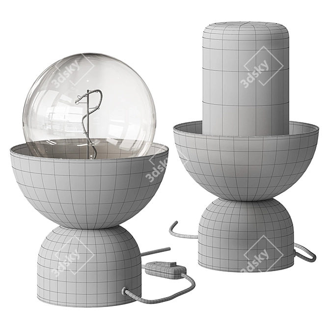 Scandinavian LED Table Lamp 3D model image 3
