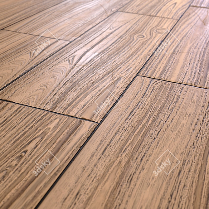 Seamless Parquet PBR Texture Set 3D model image 7