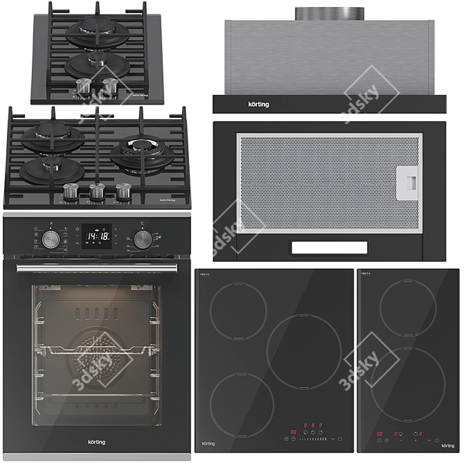 Korting Kitchen Appliances Set 3D model image 1