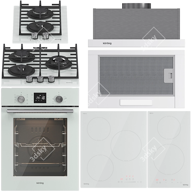 Korting Kitchen Appliances Set 3D model image 2
