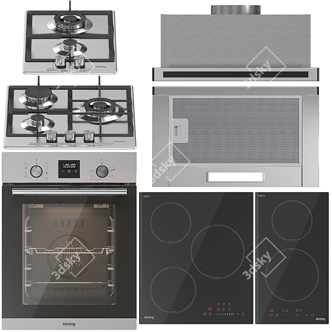 Korting Kitchen Appliances Set 3D model image 3