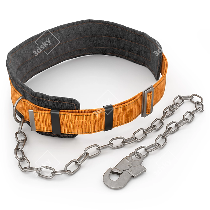  Metal Chain Carabiner Safety Harness 3D model image 1