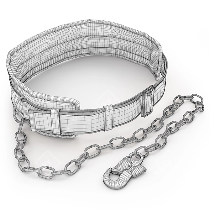  Metal Chain Carabiner Safety Harness 3D model image 2