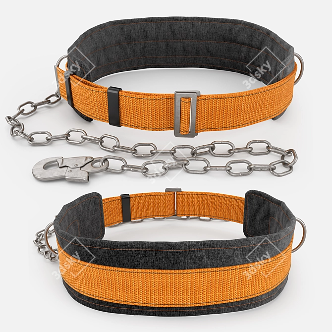  Metal Chain Carabiner Safety Harness 3D model image 3