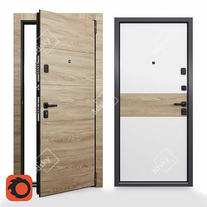 PRO Urban Security Door 3D model image 1