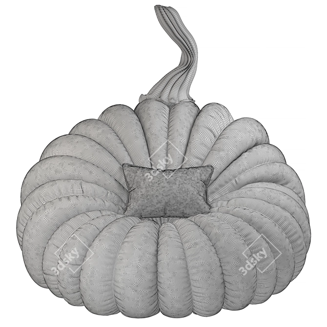 Pumpkin Bean Bag Chair 3D model image 5