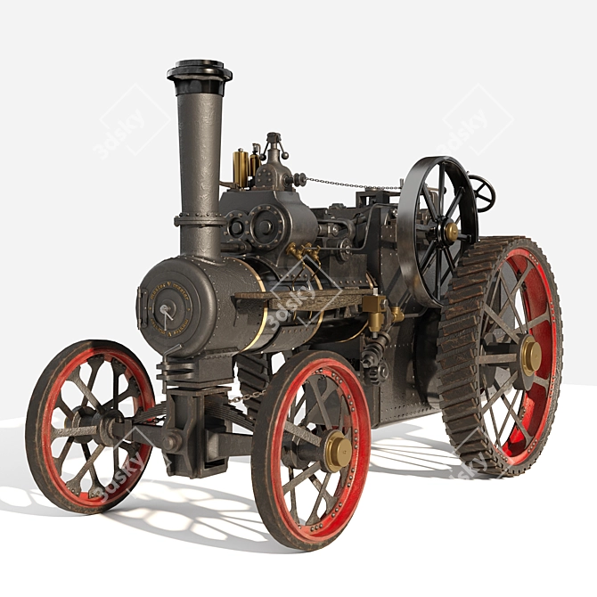 SteamCar Kit, DIY Model - Wood/Metal Construction 3D model image 1