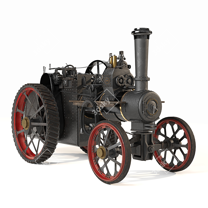 SteamCar Kit, DIY Model - Wood/Metal Construction 3D model image 3