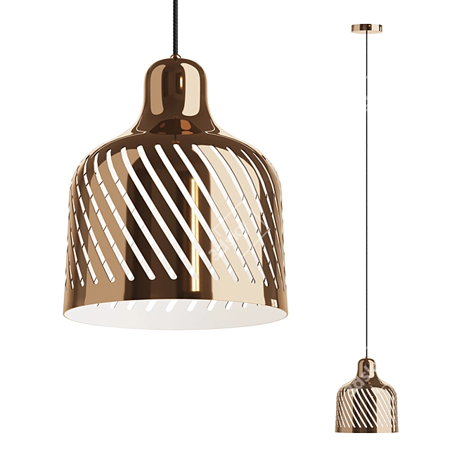 Cutout Pendant Light: Dual Finish 3D model image 1