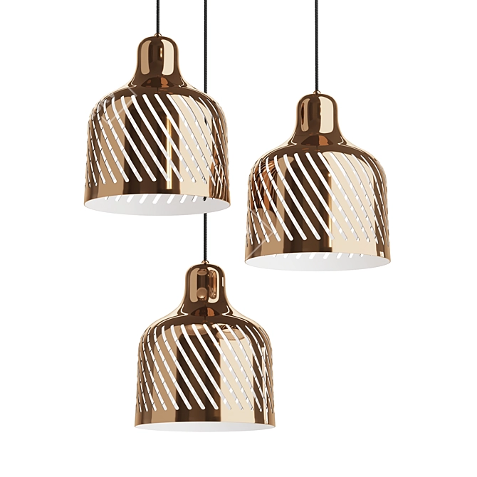 Cutout Pendant Light: Dual Finish 3D model image 2