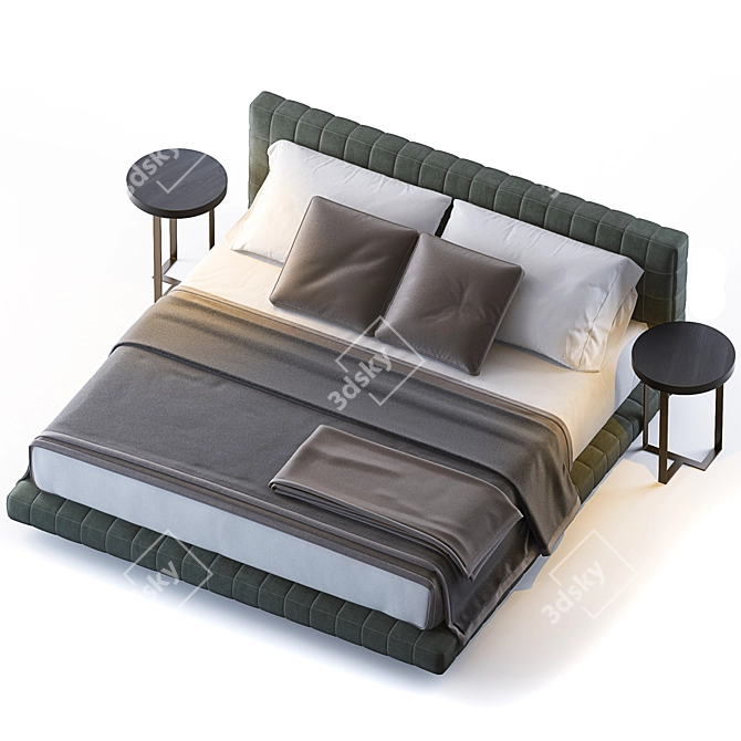 Modern Twiggy Bed by Minotti 3D model image 3