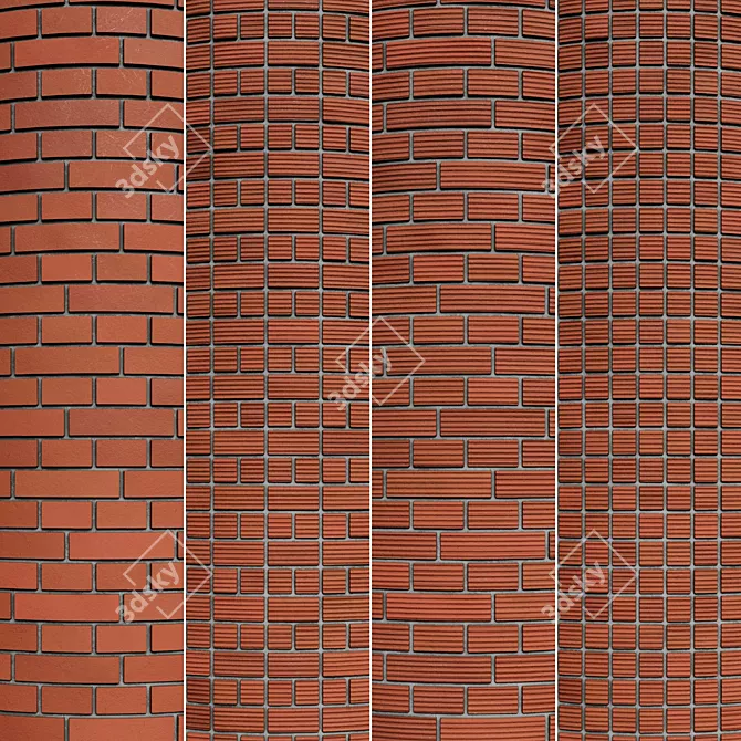 Brick Bond Seamless Texture Collection 3D model image 2