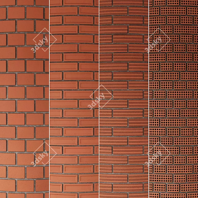 Brick Seamless Texture Pack 004 3D model image 2