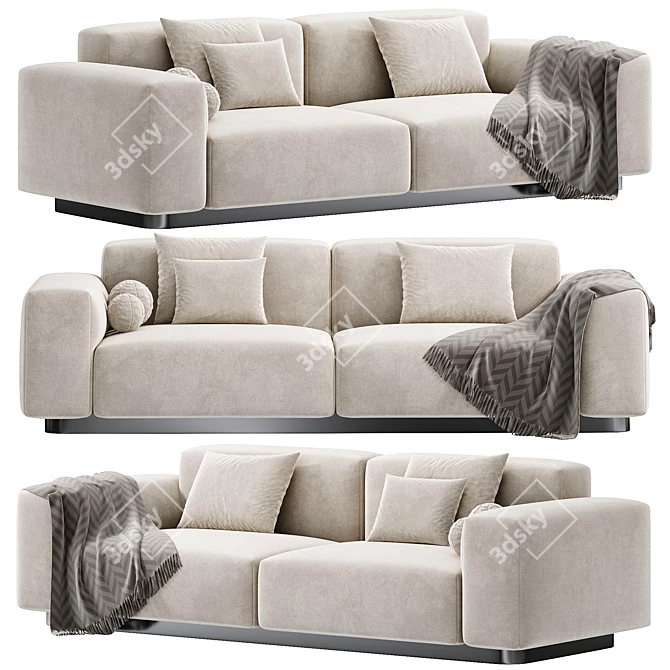 Vitra Soft Modular Sofa, 2015 3D model image 2
