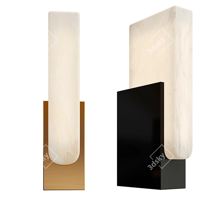 Modern Agatha Wall Lamp 3D model image 1