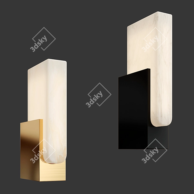 Modern Agatha Wall Lamp 3D model image 4