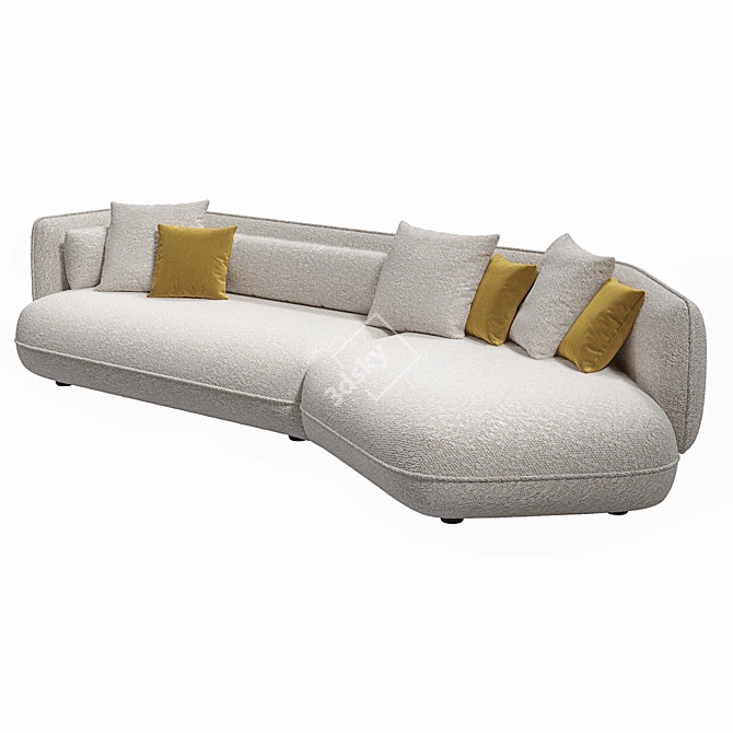 Cozy Corner Bukle Sofa 3D model image 2