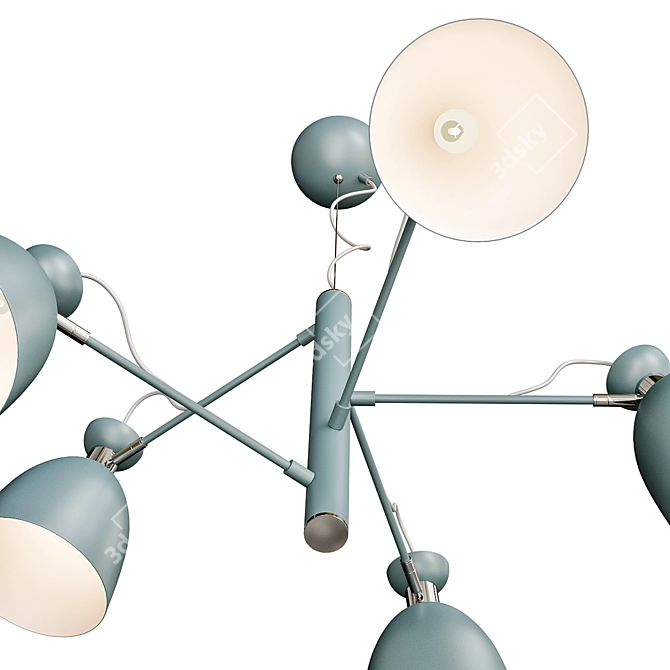 Elegant GENT Chandelier Fixture 3D model image 2