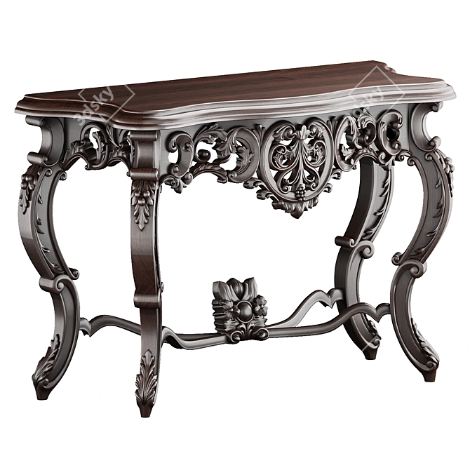 Vintage Barok Console Table 3D model image 1