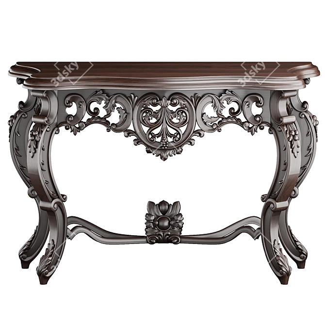 Vintage Barok Console Table 3D model image 2