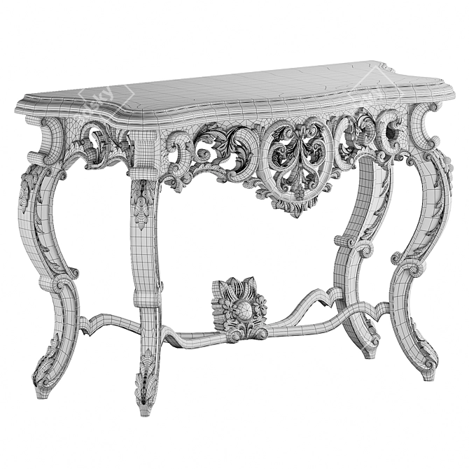 Vintage Barok Console Table 3D model image 4