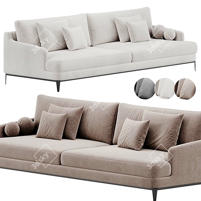 Modern Poliform Bellport Sofa 3D model image 1