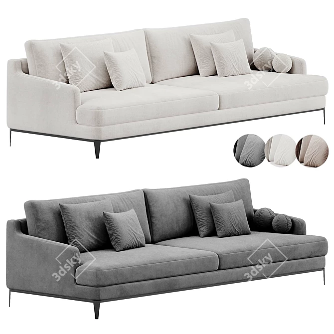 Modern Poliform Bellport Sofa 3D model image 2