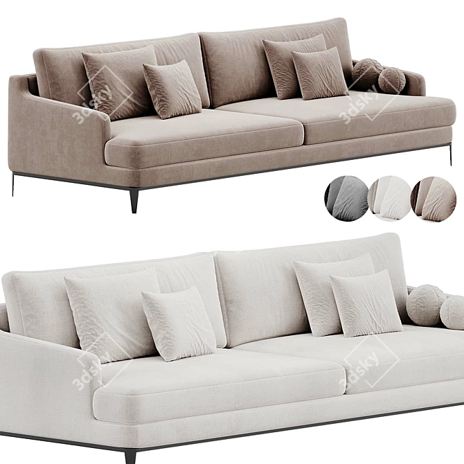 Modern Poliform Bellport Sofa 3D model image 3