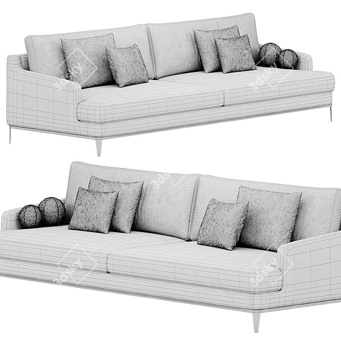 Modern Poliform Bellport Sofa 3D model image 4