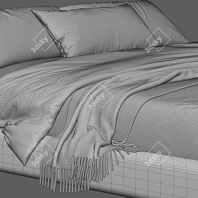 Flexform Groundpiece Bed 3D Model 3D model image 3