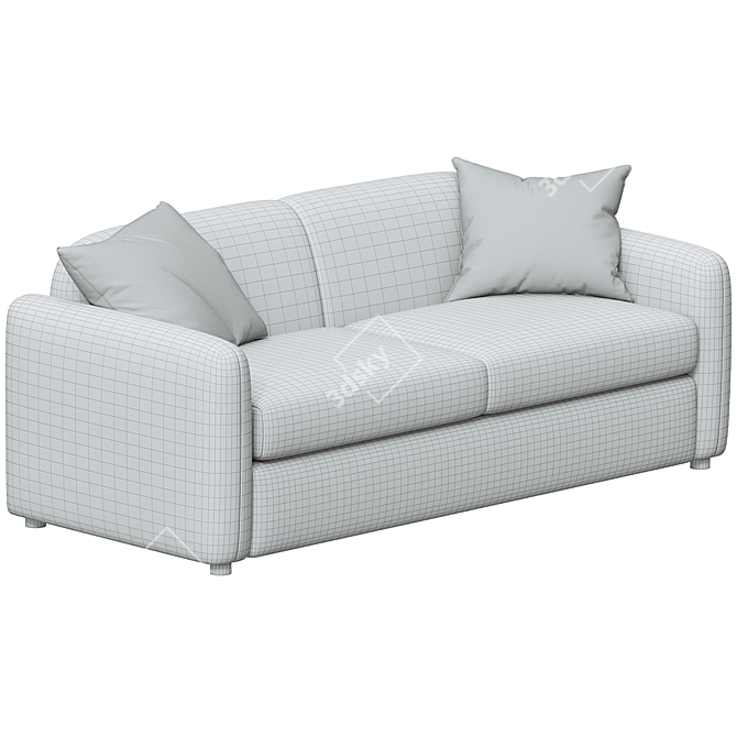 Elegant Lilia Storage Sofa 3D model image 4