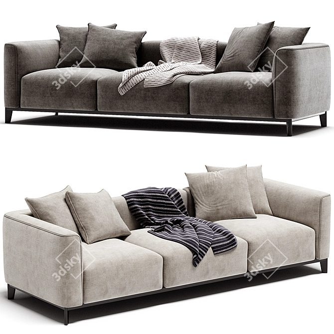 Elegant Corso Sofa 2017 Modern 3D model image 2