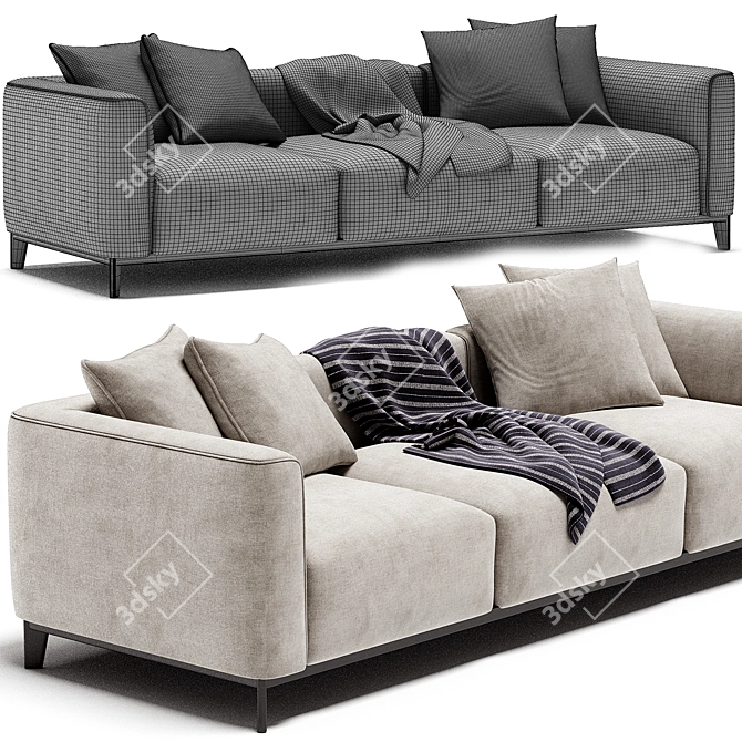 Elegant Corso Sofa 2017 Modern 3D model image 4