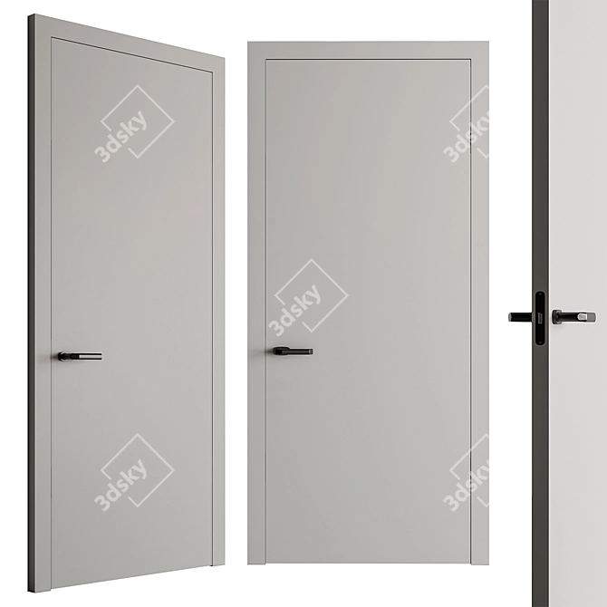  Sleek Entryway Door Collection 3D model image 2