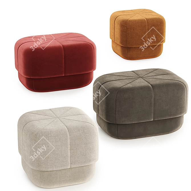 Circus Pouf in 4 Hues 3D model image 2